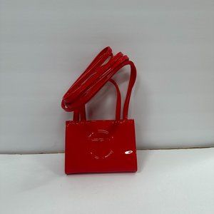 Telfar Small Shopping Bag Red Patent